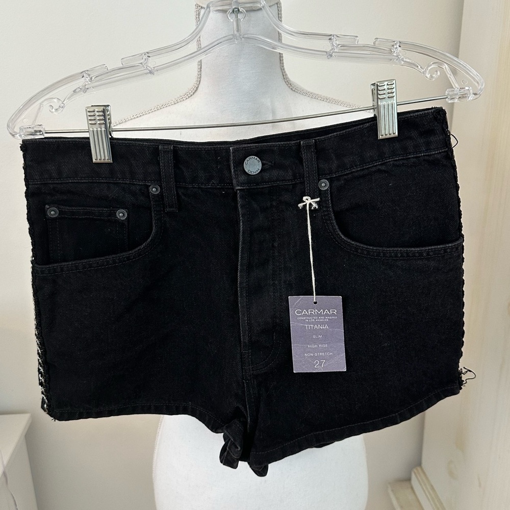 LF Carmar Denim shorts with chain detailing